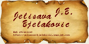 Jelisava Bjelaković vizit kartica